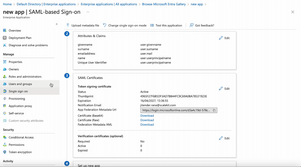 Assigning users and groups to your application